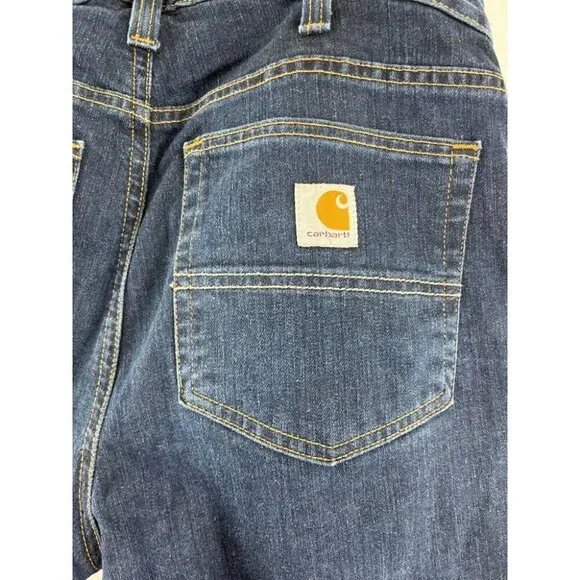 Carhartt Straight Fit Dark Denim Jeans Men's Size 32 X 34 Workwear
